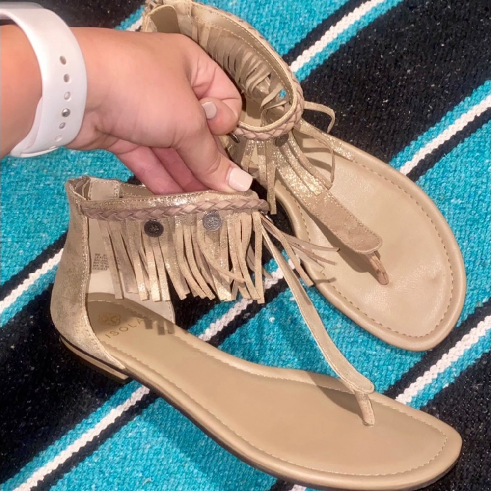 Fringe sandals NWOT